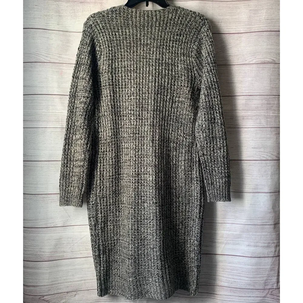 Ashley by 26 International Long Knit Sweater Open Front Pockets Size Medium